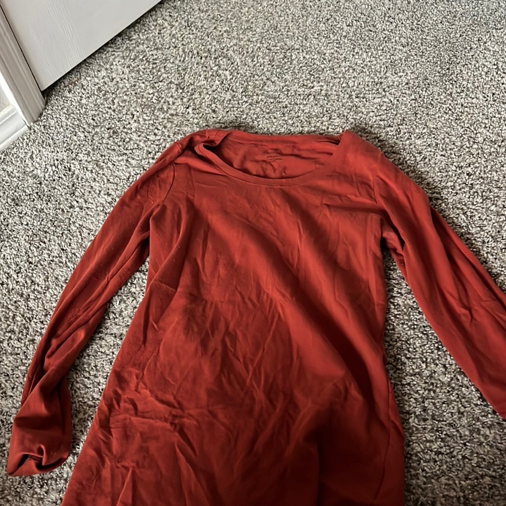 Burnt orange long sleeve top